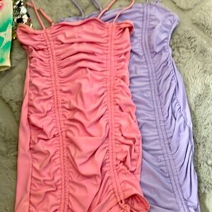 Two scrunched up dresses